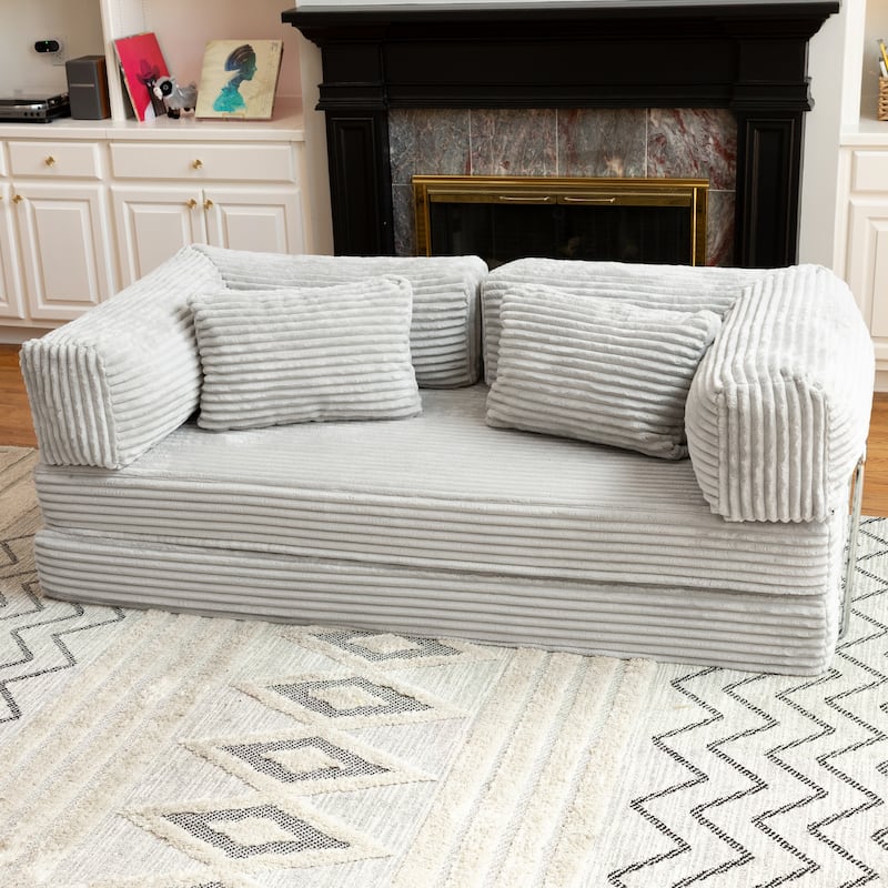 Jaxx Unsofa Modular Convertible Sectional Sofa with Fold Out King Sleeper Bed