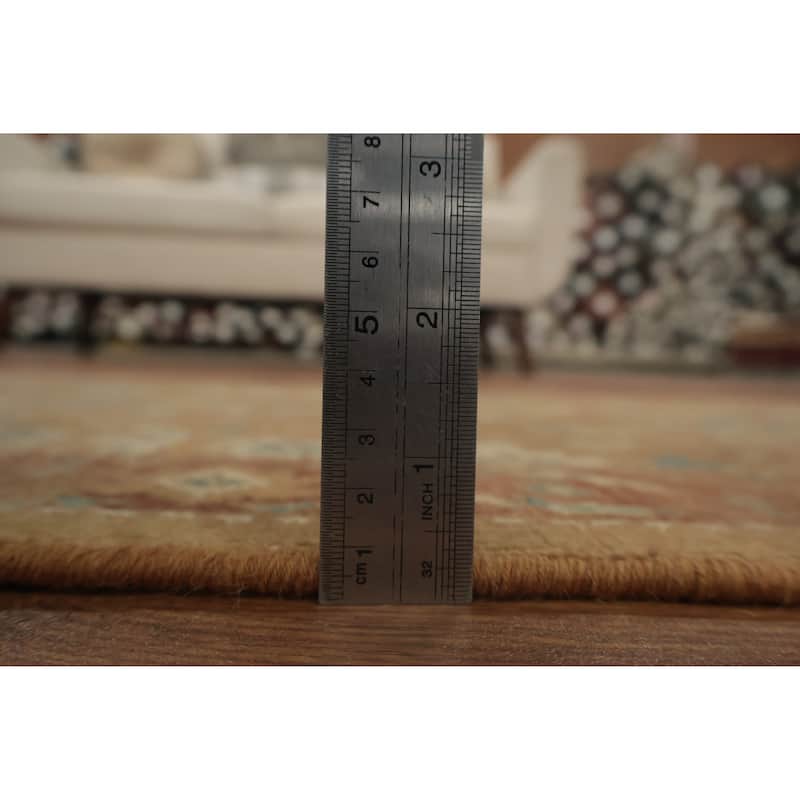 Hand Knotted Oriental 100% Wool Carpet Traditional All-Over Brown Ziegler Area Rug - 3' 11'' X 2' 0''