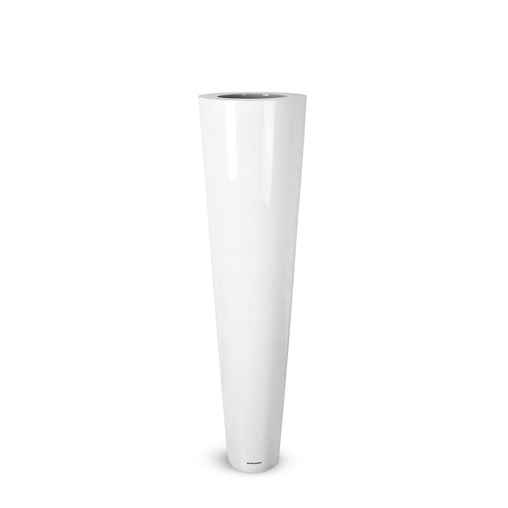 Lux Slim Cone Fiberglass Planter - Bed Bath & Beyond - 28234303
