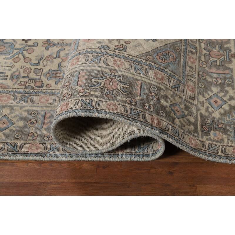 Geometric Tabriz Persian Area Rug Handmade Oriental Wool Carpet - 6'7"x 9'2"