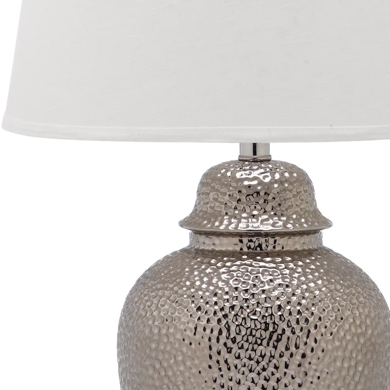 SAFAVIEH Lighting 28-inch Silver Sterling Ginger Jar Lamp (Set of 2) - 16"x16"x27.5"