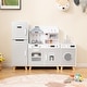 preview thumbnail 6 of 7, Kids 3 in 1 Kitchen Playset with Refrigerator Kitchen Set and Washing Machine - 47.5" x 12" x 35.5"