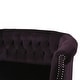 preview thumbnail 34 of 54, Milani Velvet Tufted Scroll Arm Loveseat by Christopher Knight Home