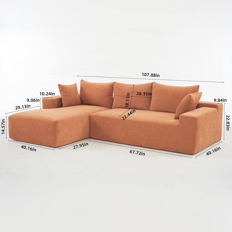 108X68 inch extra-deep modular sofa