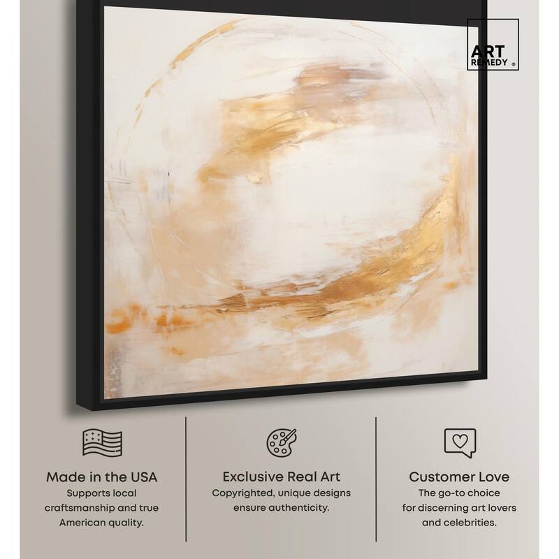 Golden Orb I Canvas by Art Remedy
