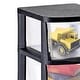 preview thumbnail 3 of 5, Juggernaut Storage Clear Plastic 4 Drawer Home Storage Tower with Black Frame - 9