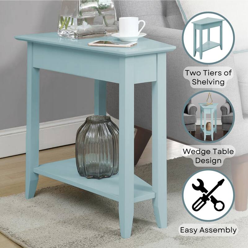 Convenience Concepts American Heritage Wedge End Table with Shelf