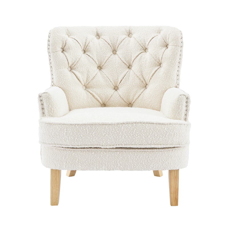 Almond 29.5" Button Tufted Club Chair
