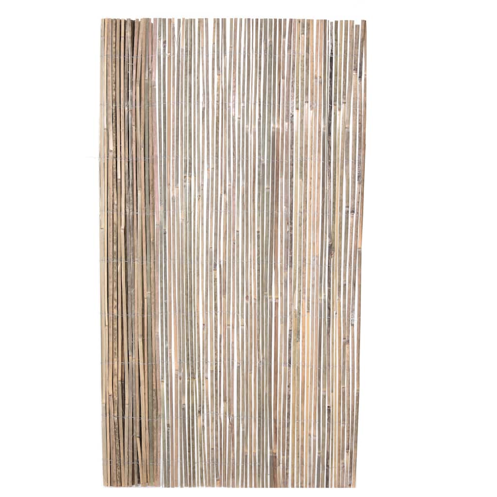 Split Bamboo Slat Screen Fencing Natural Finish Decorative Fence Roll