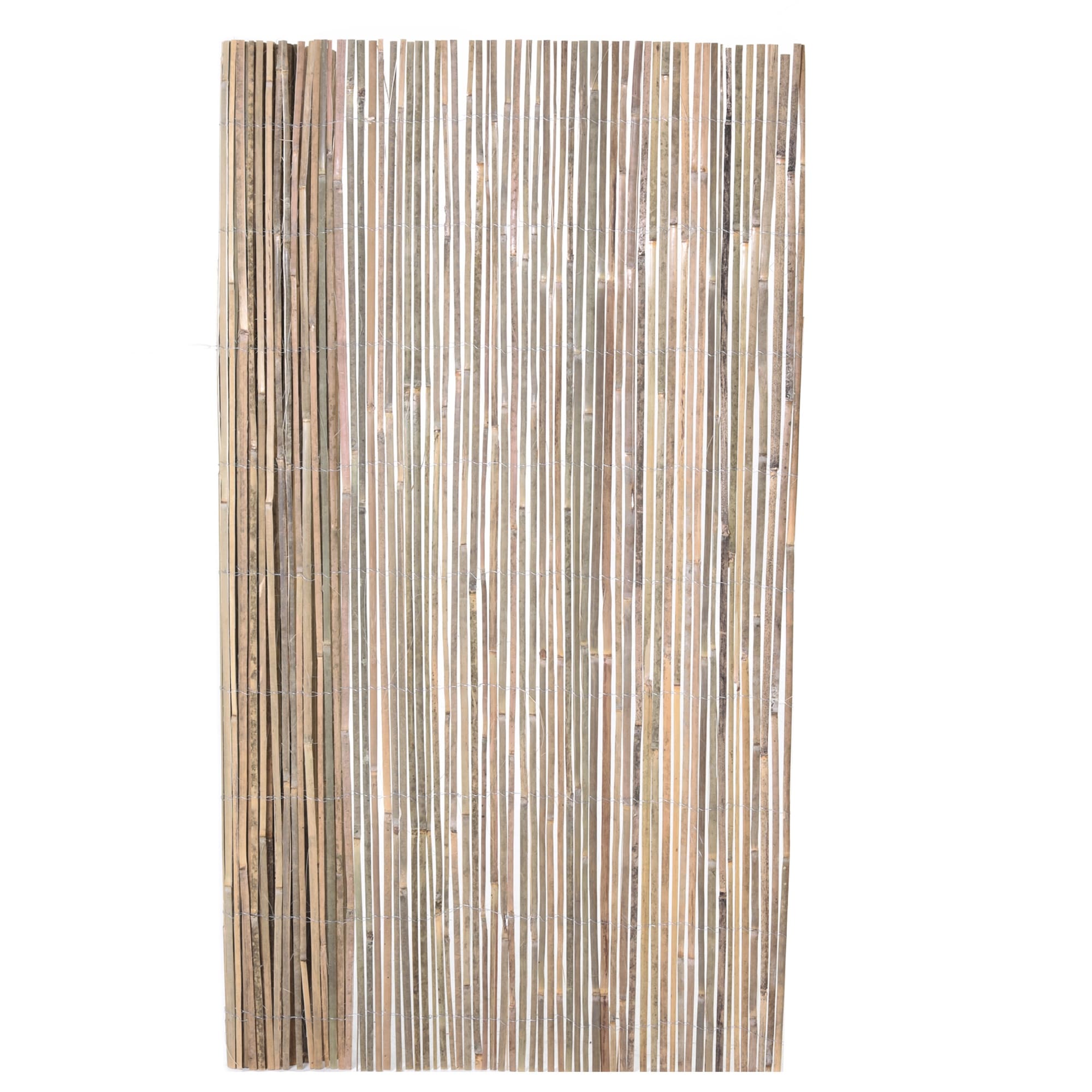 Split Bamboo Slat Screen Fencing Natural Finish Decorative Fence Roll