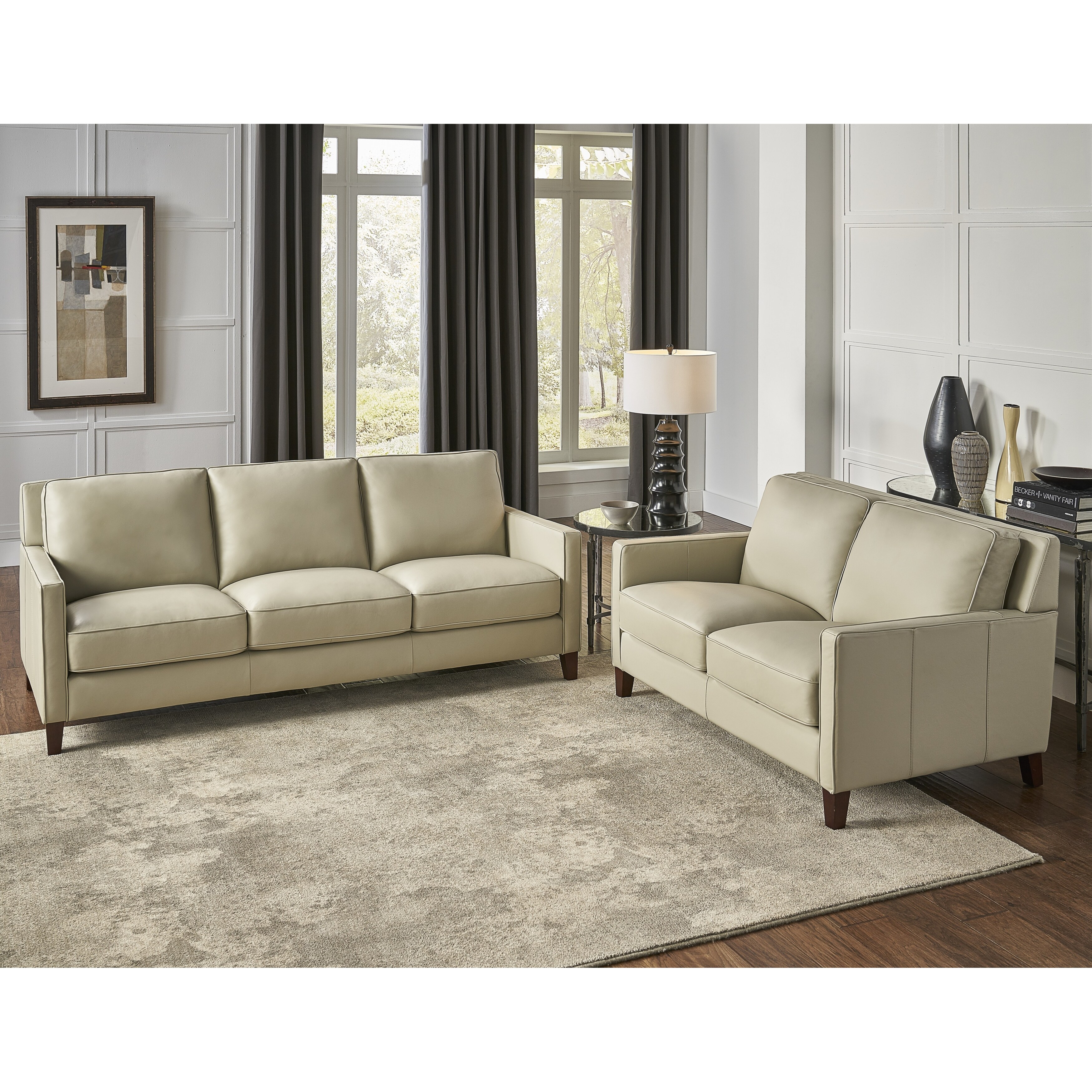 Shop Hydeline Ashby Top Grain Leather Sofa Sets Sofa And Loveseat