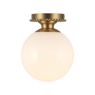 Alora Lighting SF430108 Otis 8" Wide Semi-Flush Globe Ceiling Fixture