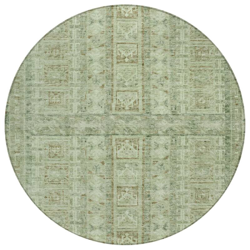 Machine Washable Indoor/Outdoor Global Traditional Chantille Rug