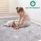 preview thumbnail 6 of 7, LOOM & LUXE Collection Grey/Multi/Abstract Non-Shedding Area Rug