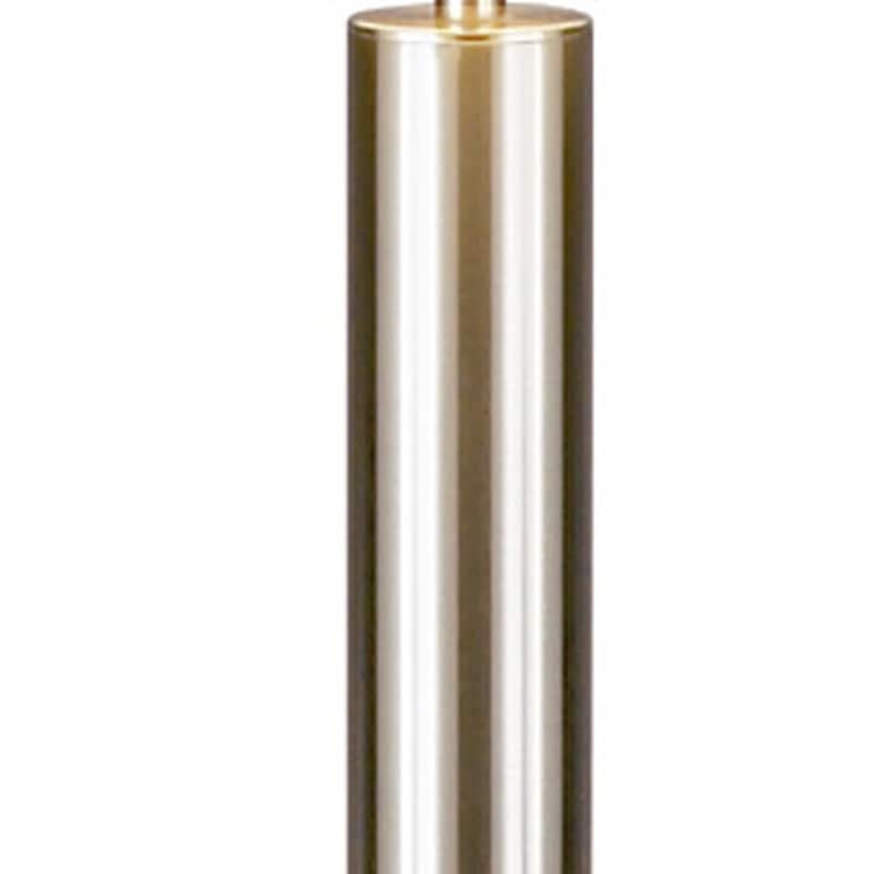 58” Tall Floor Lamp with Silver Metal Base and White Drum Shade Touch Switch for Modern Home Decor - 58”H x 10.5”W x 10.5”D