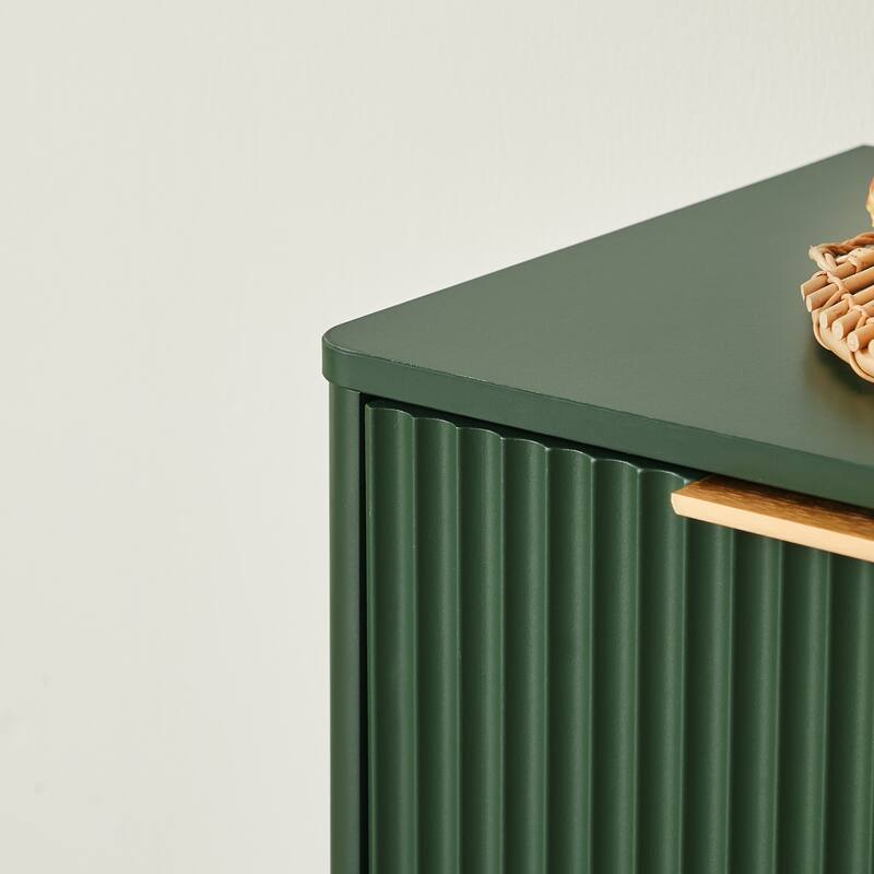 67-inch Modern Wavy Sideboard, Curved Contour Design Storage Cabinet, 6-door Cabinet With Storage Function, Suitable for kitchen