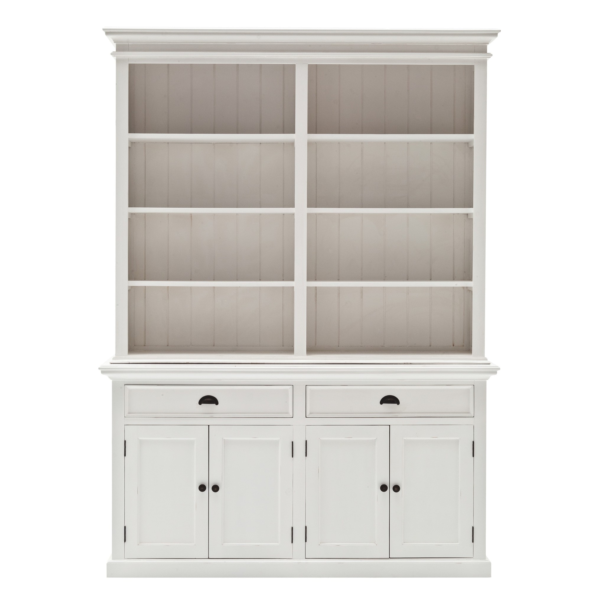 White 2025 bookcase hutch