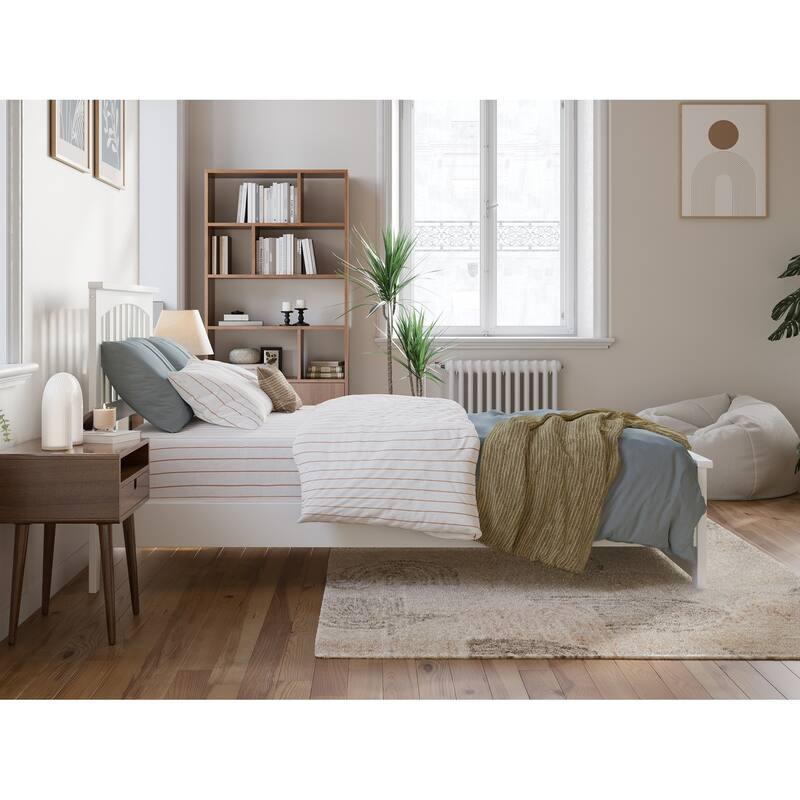 Becket Solid Wood Low Profile Platform Bed with Matching Footboard