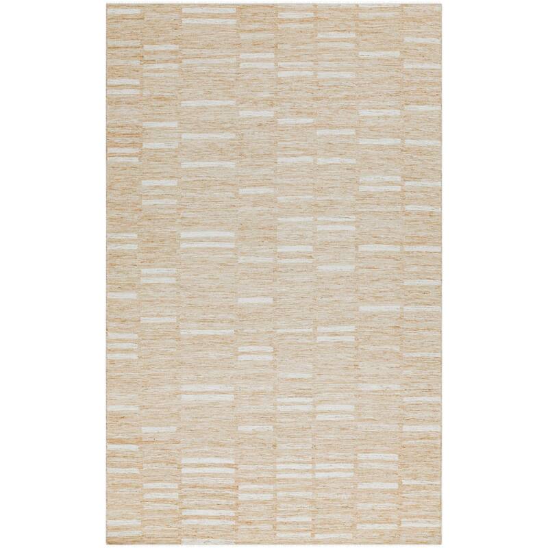 Madilyn Mid-Century Modern Stripe Fringed Area Rug