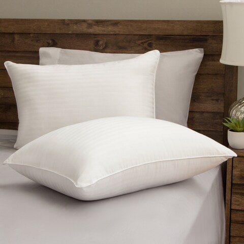 Cotton Down-Alternative Density Pillow Set of 2 by Grandeur Collection - White