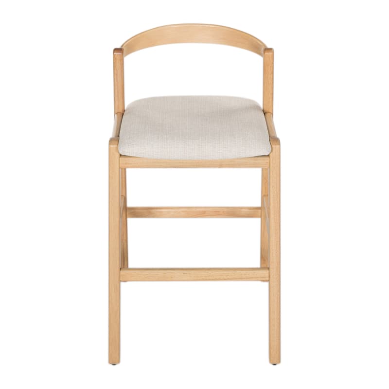 Christopher Knight Home - Ravenswood Rubber Wood Bar Stool with Fabric Upholstered Cushion（Set of 2）