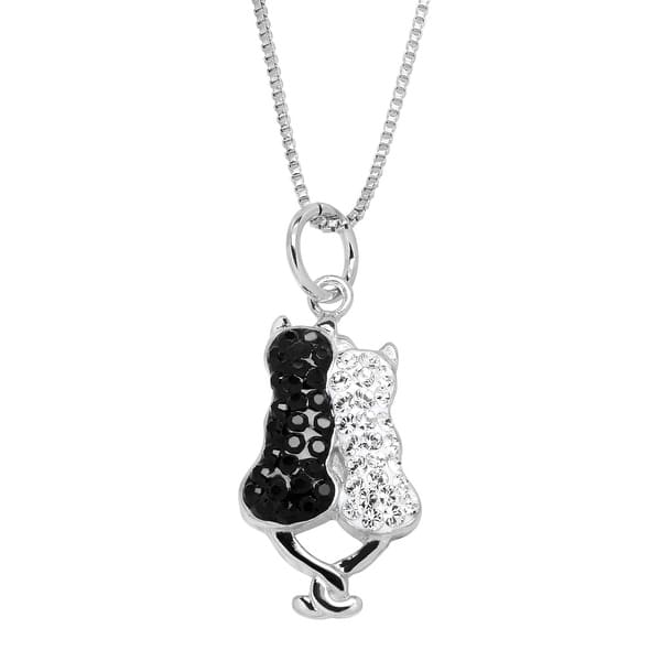 Shop Crystaluxe Two Cats Pendant With Swarovski Crystals In