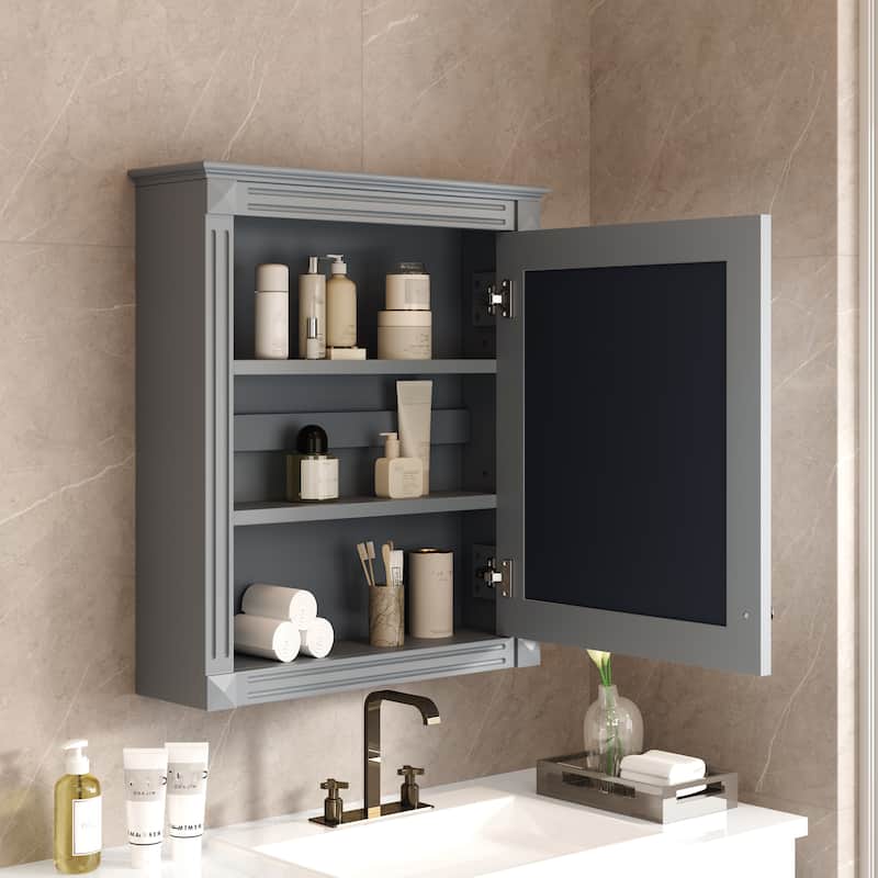 24'' X 27'' Wall Mounted Bathroom Storage Cabinet With Mirror