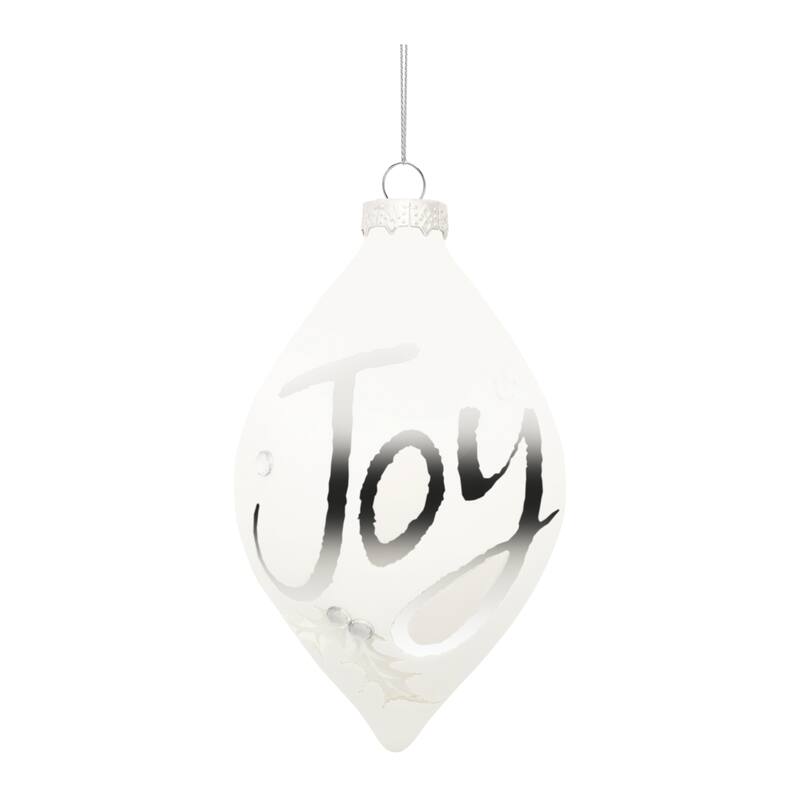 Frosted Glass Joy Ornament (Set of 6) - N/A