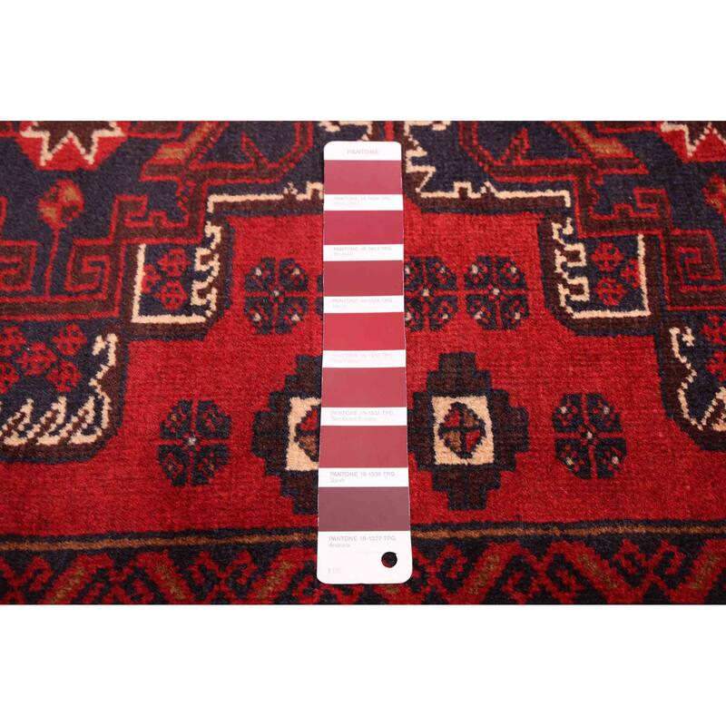 ECARPETGALLERY Hand-knotted Teimani Red Wool Rug - 3'9 x 6'6