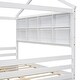 preview thumbnail 18 of 28, Full House Bed with Roof Frame, Bedside-shelves, Under Bed Storage Unit
