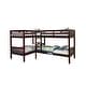preview thumbnail 13 of 13, Furniture of America Jis Modern Twin Solid Wood L-shaped Bunk Bed Dark Walnut