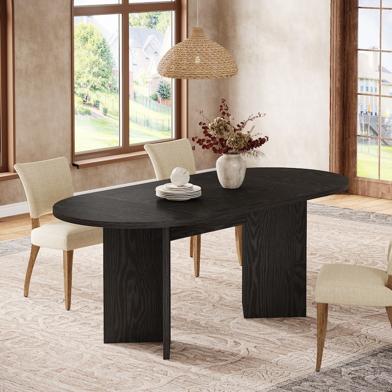 63" Oval Dining Table, Farmhouse Kitchen Table
