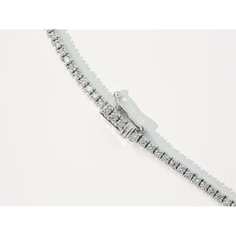 Kobelli 4.15 Carats Lab Grown Diamond 14k Solid White Gold Tennis Theia V-Necklace