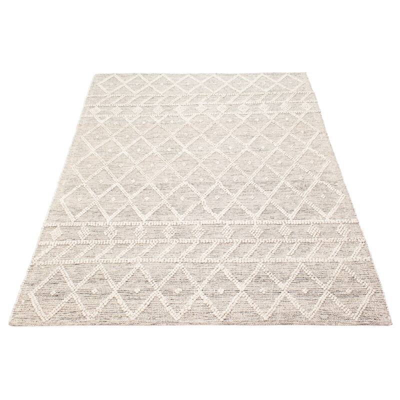 ECARPETGALLERY Braid weave Sienna Grey Wool Rug - 6'3 x 8'11