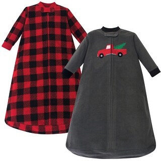 Hudson Baby Infant Boy Long-Sleeve Fleece Sleeping Bag, Christmas Tree, 0-9 Months - Christmas Tree - 0-9 Months