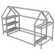 preview thumbnail 41 of 47, House Bed Frame Twin Size, Metal Platform Bed Floor Bed for Kids