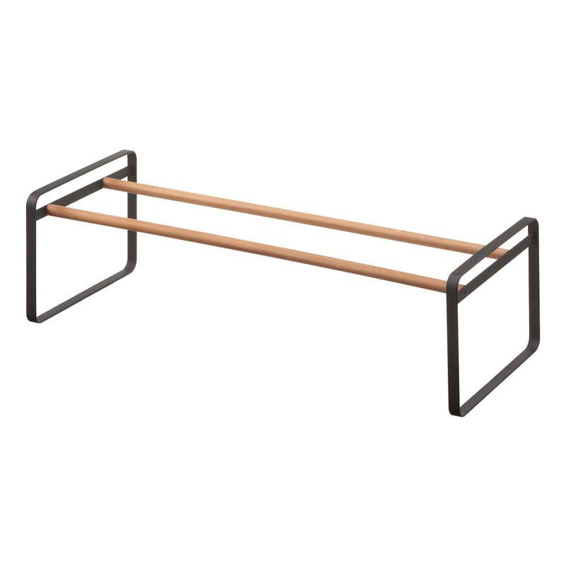 Yamazaki Home Stackable Shoe Rack, Steel, Holds up to 4 pairs of shoes per shelf, Holds 6.6 lbs