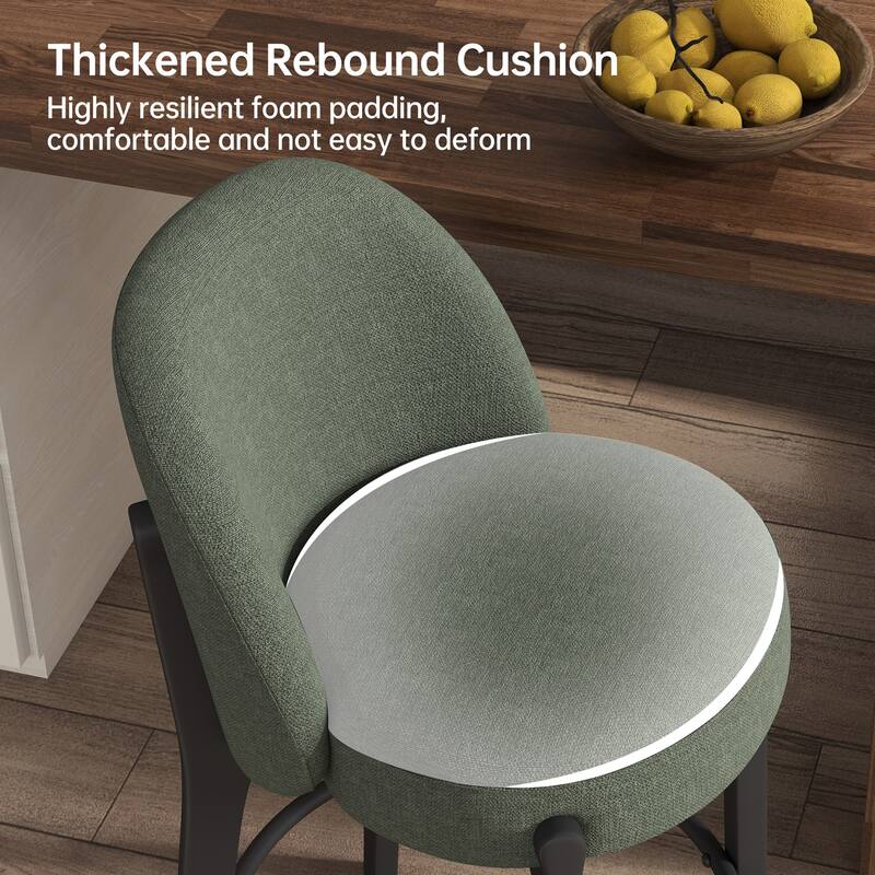 set of 4 Upholstered Counter Height Bar Stools