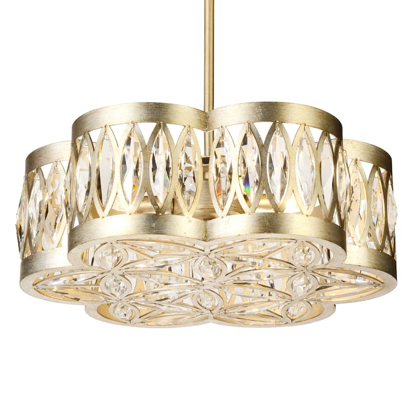 Nova 6 Light Chandelier With Champagne Finish