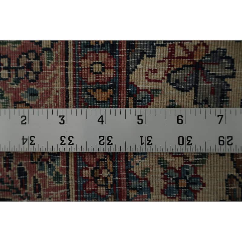 Hand Knotted Oriental 100% Wool Carpet Traditional All-Over Beige & Ivories Kerman Area Rug - 6' 5'' X 3' 7''