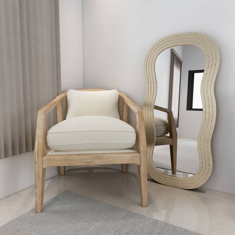 Vera Gold Wood Wall Mirror - 22" x 1.25" x 47"