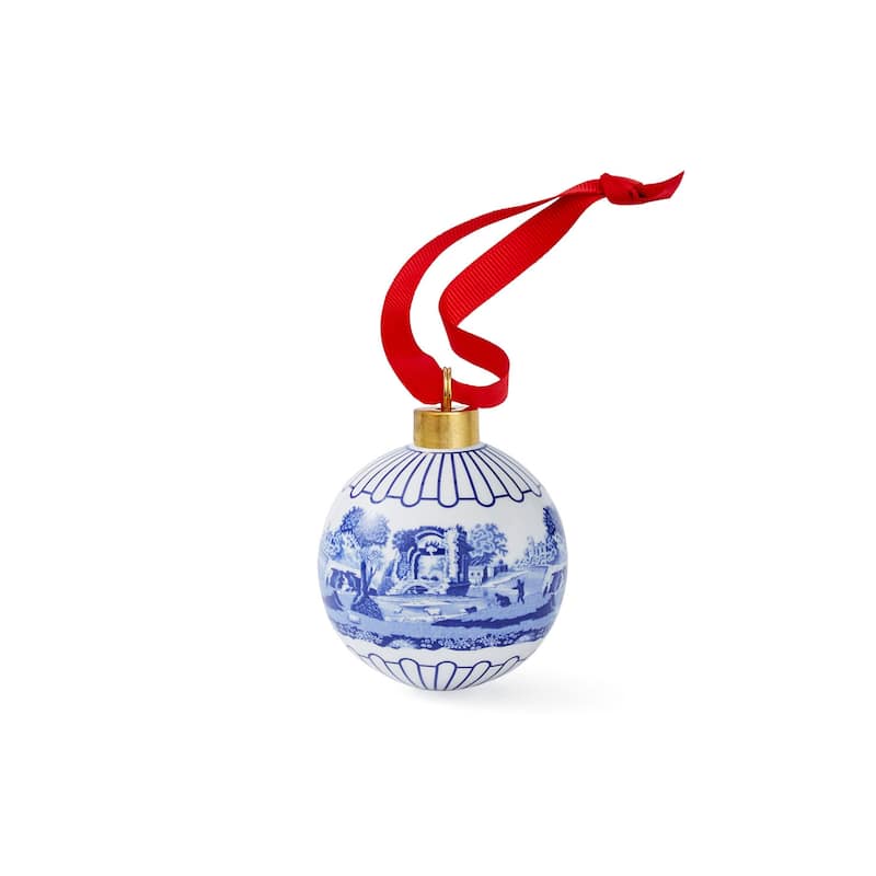 Spode Blue Italian Bauble - 2.6 Inch - Red