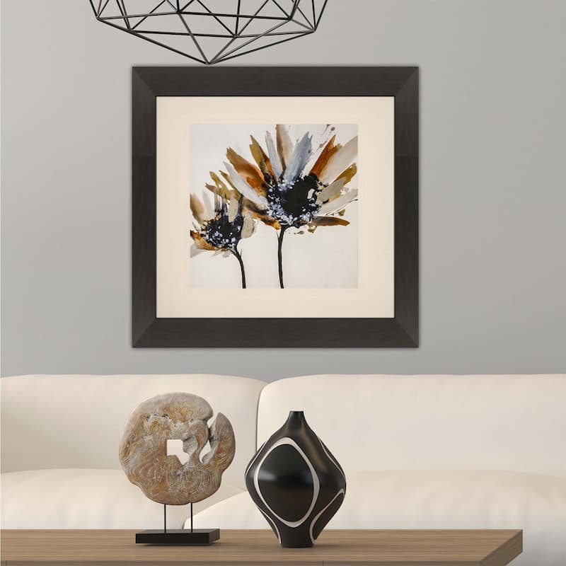 Sepia Bloom II Framed Art Under Glass - Orange