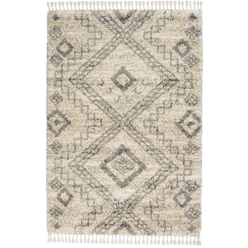 Nourison Scandinavian Shag Contemporary Tribal Area Rug