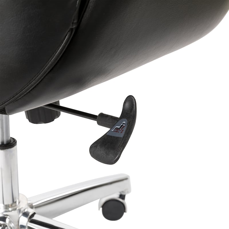 Modern High-Back Leatherette Adjustable 360-degree Swivel Executive Office Chair by Glitzhome