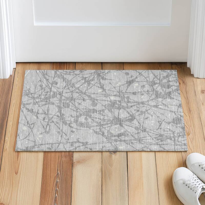 Machine Washable Indoor/ Outdoor Modern Campo Chantille Rug