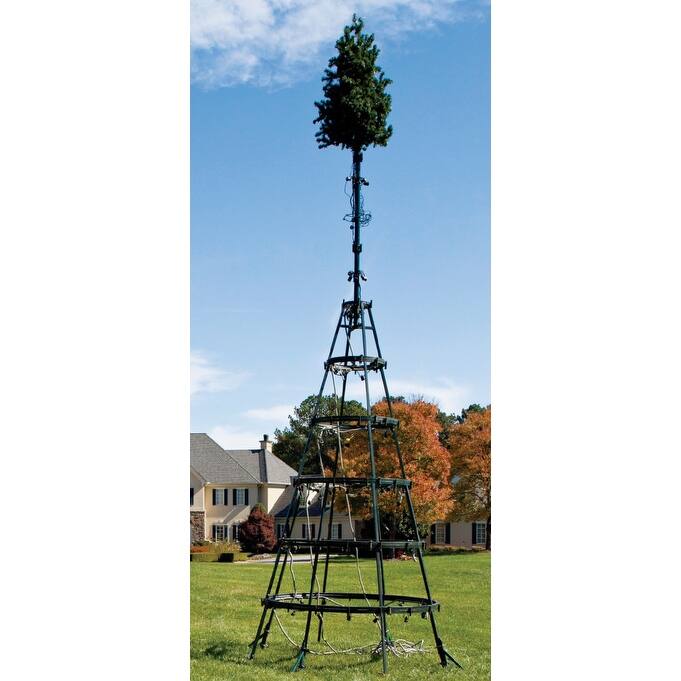 Commercial Pre-Lit Olympia Pine Artificial Tower Christmas Tree - 24' - Warm White LED Lights - over-10-feet