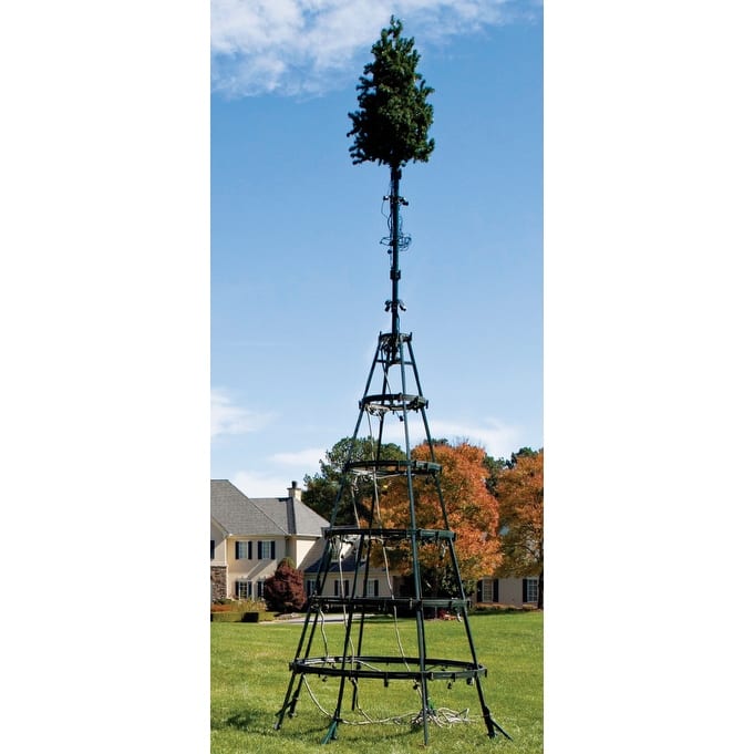 Giant Olympia Pine Artificial Tower Christmas Tree 26’ White LED - over-10-feet