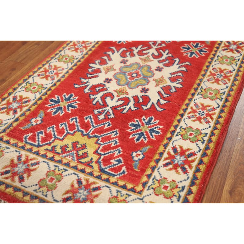 Traditional Red Kazak Oriental Foyer Rug Handmade Wool Carpet - 2'0"x 3'0"