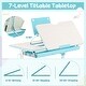 preview thumbnail 6 of 8, Gymax Kid's Study Desk & Chair Set Height Adjustable with Tilt Desktop